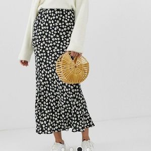ASOS Midi Daisy Print Skirt